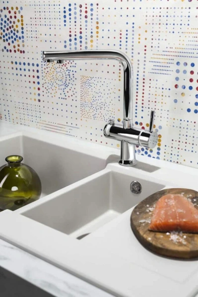 Мойка для кухни Omoikiri Daisen-86-2-BL 86 см черная, из искусственного гранита - фото 3