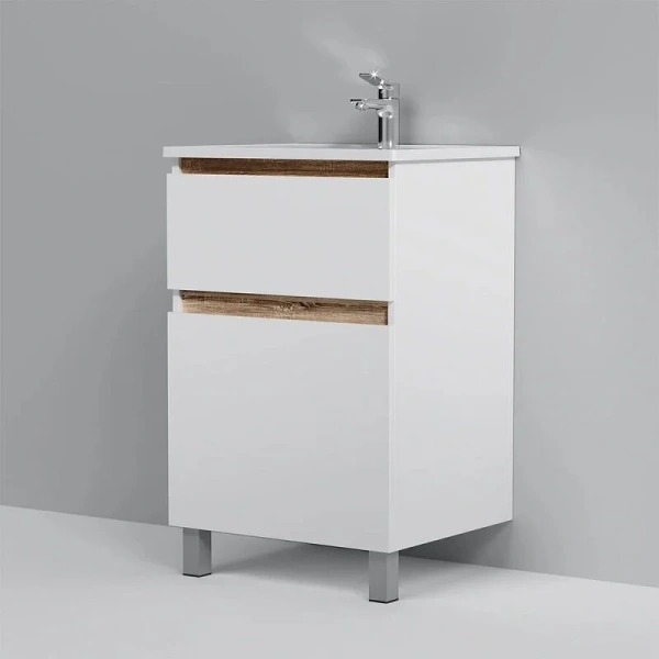 Тумба под раковину напольная Am.Pm X-Joy 55 см белый глянец, окрашенные, под дерево - фото 9