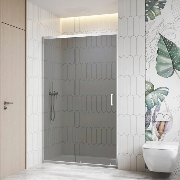 Душевая дверь в нишу RGW Classic CL-13 140 см профиль хром, стекло тонированное - фото 1