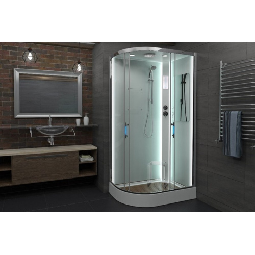 Душевая кабина Deto A 120х80 см правая, хромированный профиль - фото 9