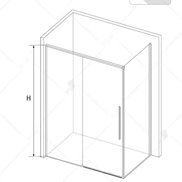 Душевой уголок RGW Stilvoll SV-42 100х70 см профиль хром, стекло прозрачное - фото 3