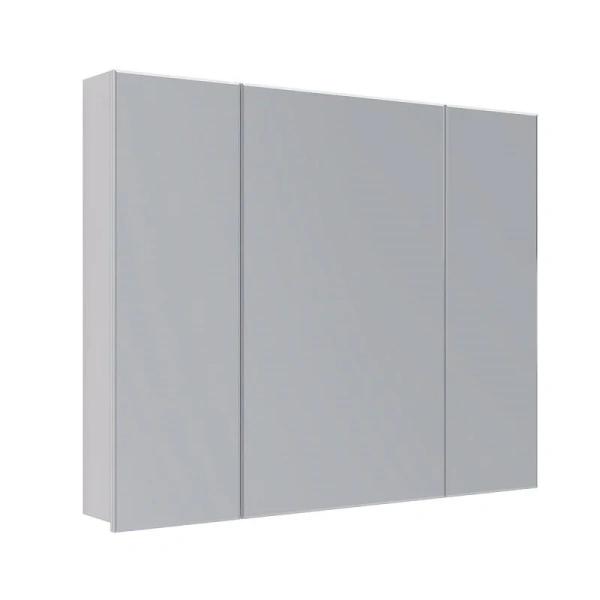 Зеркальный шкаф Lemark Universal 100 см белый глянец - фото 1