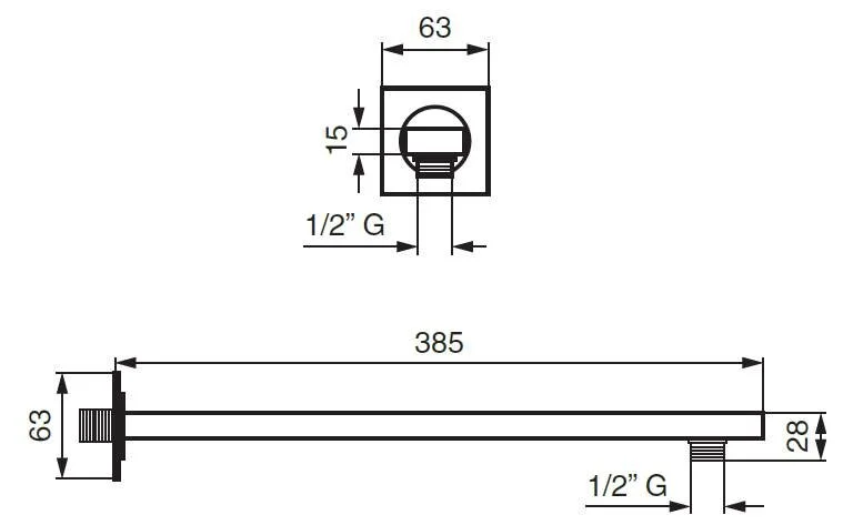 Кронштейн для верхнего душа Emmevi CRC00698 - фото 2