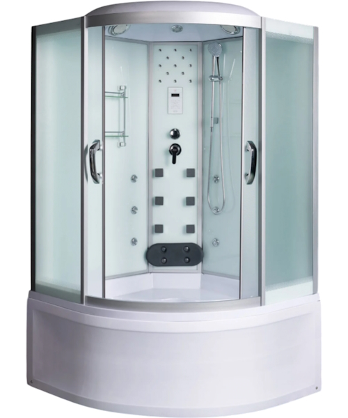 Душевой бокс River Temza 120x120 см с поддоном стекло матовое - фото 1