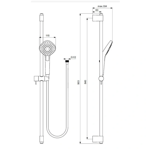 Душевой гарнитур Ideal Standard IdealRain Evo хром - фото 2