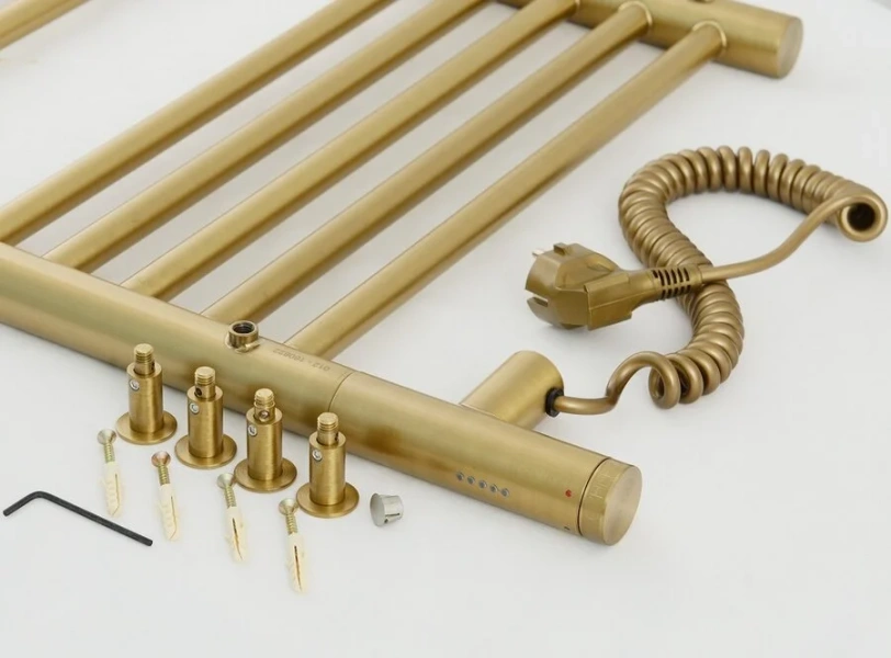 Полотенцесушитель электрический Сунержа Богема 3.0 50х60 см без покрытия, из нержавеющей стали, без полки, неповоротные, с терморегулятором  - фото 6