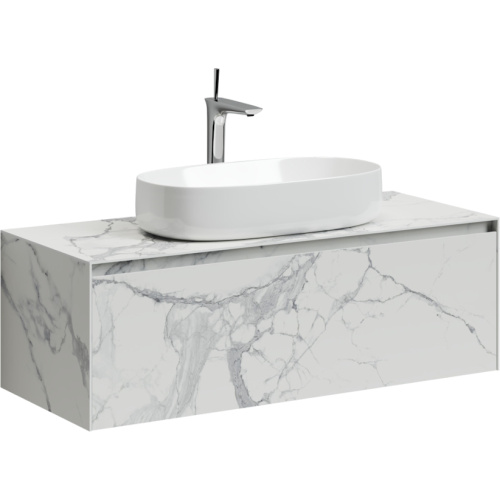 Тумба под раковину подвесная Sancos Stone 120 см statuario white - фото 2