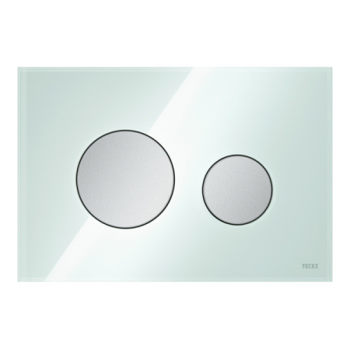 Клавиша смыва Tece TECEloop стекло зеленое кнопки матовый хром - фото 7