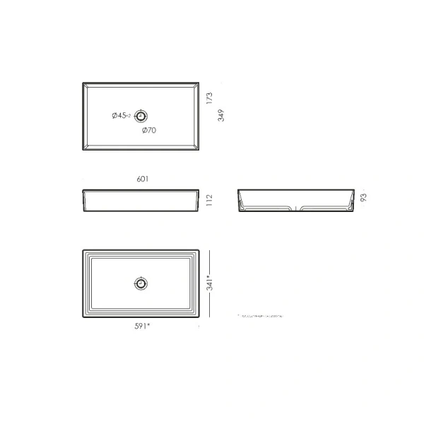 Раковина Sanita Luxe Novel 60 см фарфор - фото 2