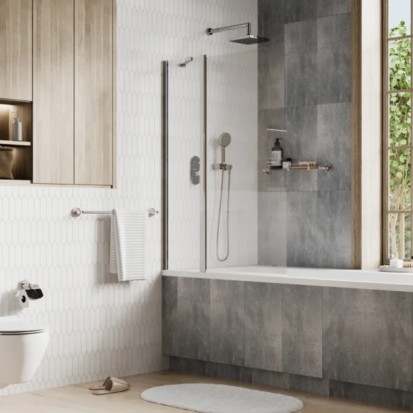 Шторка для ванны WasserKRAFT Berkel 110x140 см профиль хром, недорогие - фото 2