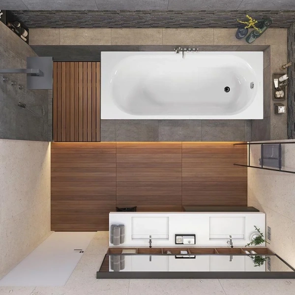 Ванна акриловая Vagnerplast Kasandra 180×70 см прямоугольная - фото 3