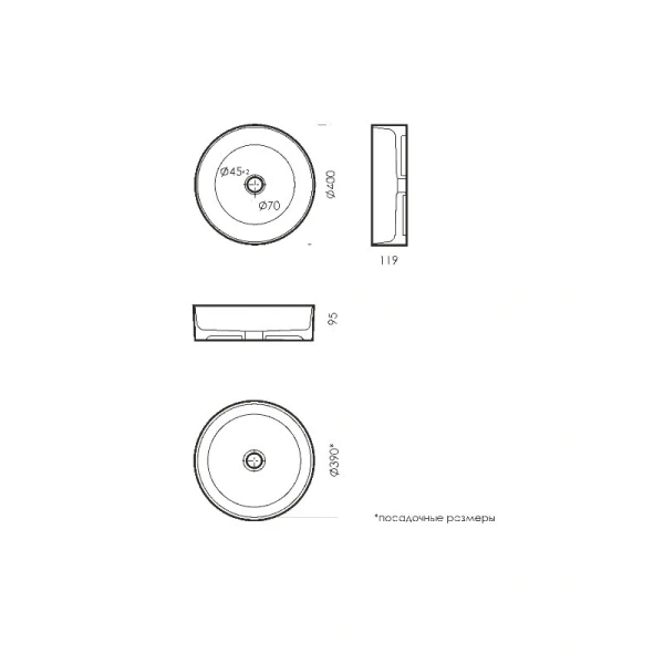 Раковина Sanita Luxe Best 40 см белая - фото 2