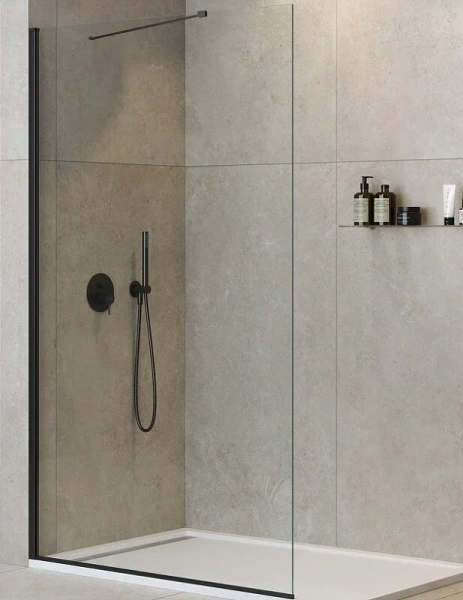 Душевая перегородка Cezares Liberta 115 см профиль черный - фото 1