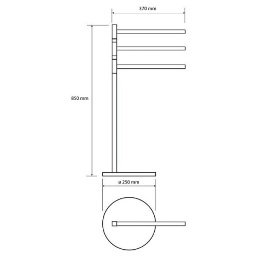 Полотенцедержатель Bemeta Omega напольный - фото 2