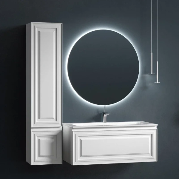 Тумба под раковину подвесная Sancos Very 100 см bianco, моноблок - фото 5