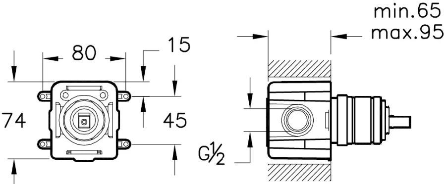Внутренняя часть смесителя VitrA Minibox на 1 направление - фото 2