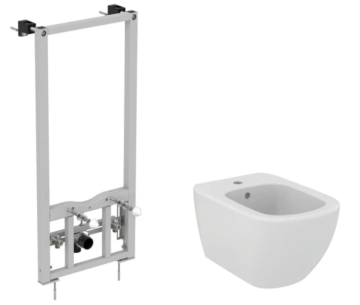 Биде с инсталляцией Ideal Standard Prosys Tesi белое матовое - фото 1