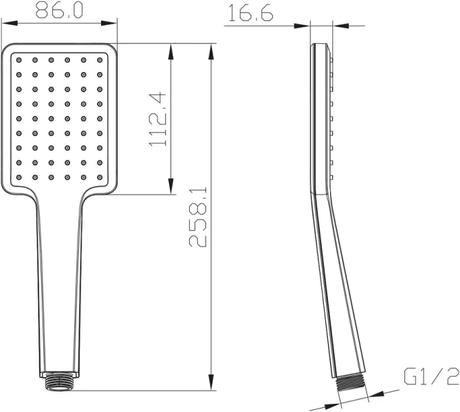 Лейка для душа Lemark черная, душевые лейки - фото 2