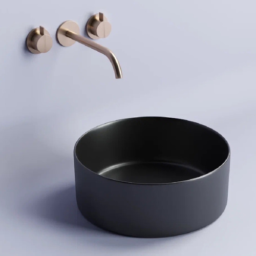 Раковина Ceramica Nova Element 35,8 см черная матовая, маленькие, в форме чаши, круглой формы - фото 5