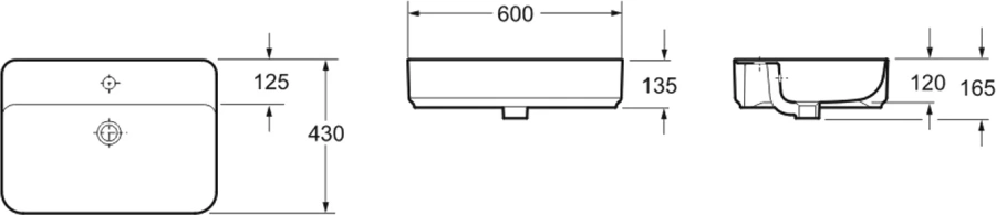Раковина Lavinia Boho Bathroom Sink 60 см белая, из санфарфора - фото 7