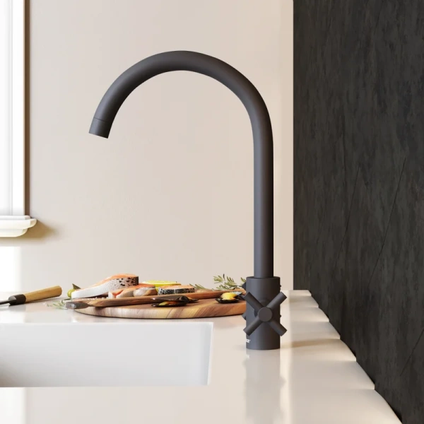 Смеситель для кухни Damixa Neo Classic черный, для кухни - фото 2