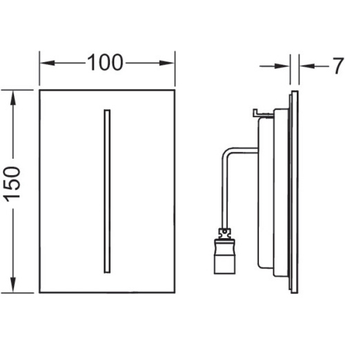 Клавиша смыва Tece TECEfilo черная - фото 2