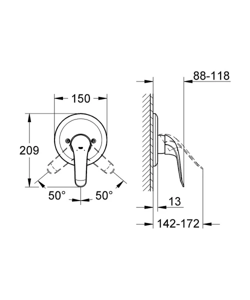 Смеситель для душа Grohe Euroeco Special 32784000 - фото 3