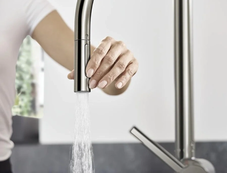 Смеситель для кухни Hansgrohe Talis M54 сталь, высокие, округлая форма - фото 5