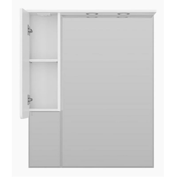 Зеркальный шкаф с подсветкой Misty Чегет 85 см левый, с подсветкой, с розеткой - фото 7