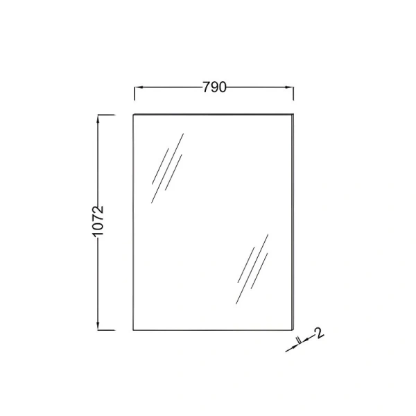 Зеркало Jacob Delafon Struktura 79 см высокое , нет в наличии - фото 2