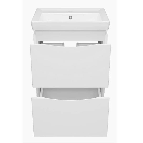 Тумба под раковину напольная Misty Венера 55 см белая, современная, hi-tech - фото 3