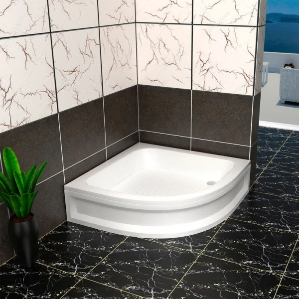 Душевой поддон RGW Acryl BP/CL-S-A 90х90 см полукруглый, акриловый - фото 3