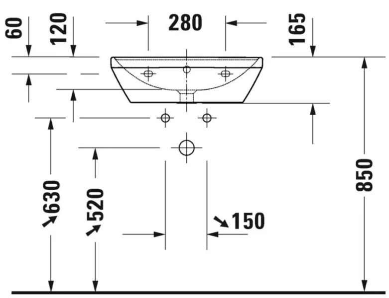 Раковина Duravit D-Neo 55 см белая - фото 3