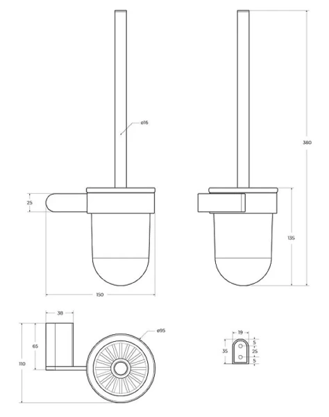 Ершик Cezares Stylus сатин - фото 2