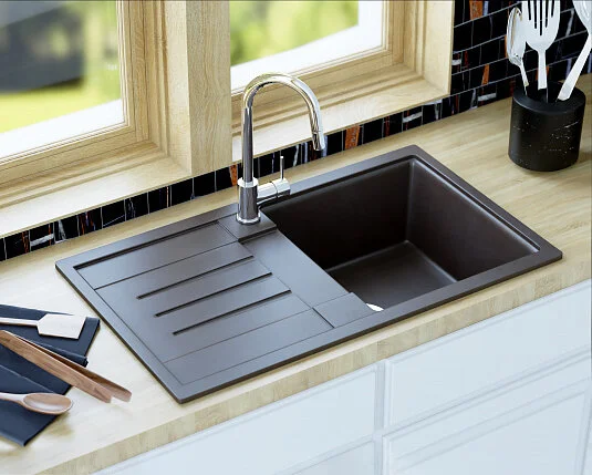 Мойка для кухни Акватон Верона 85 см кофе, прямоугольной формы - фото 4