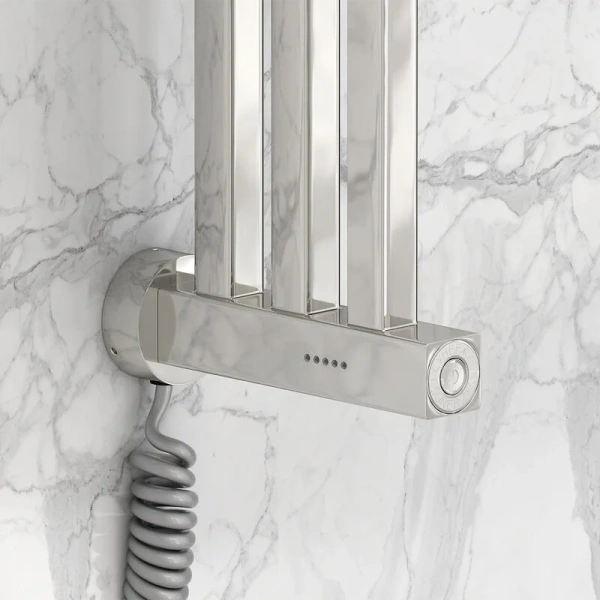 Полотенцесушитель электрический Сунержа Хорда 4.0 9.8х120 см хром, из нержавеющей стали, без полки, неповоротные, с терморегулятором  - фото 6