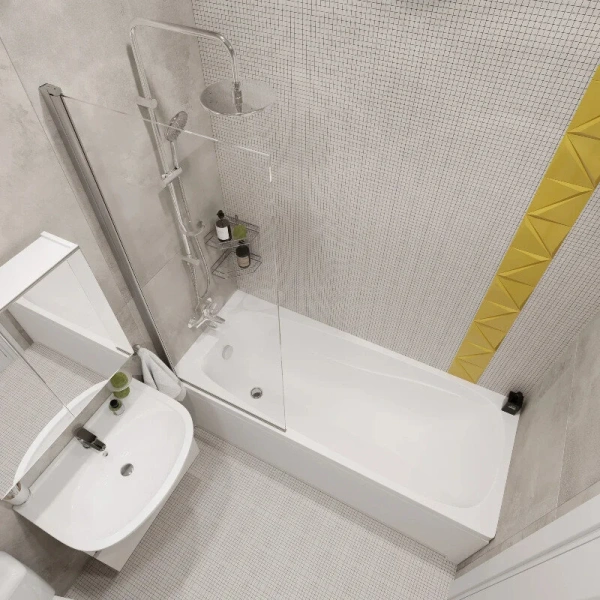 Ванна акриловая Diwo Смоленск 169 x 69 см, с каркасом, цвет белый, без гидромассажа, недорогие - фото 6