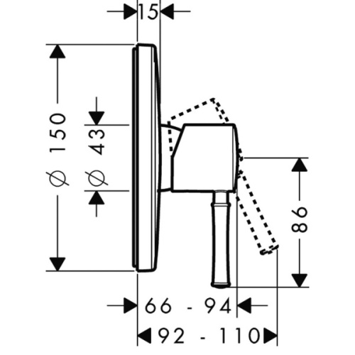 Смеситель для душа Hansgrohe Talis Classic 14165000 - фото 3