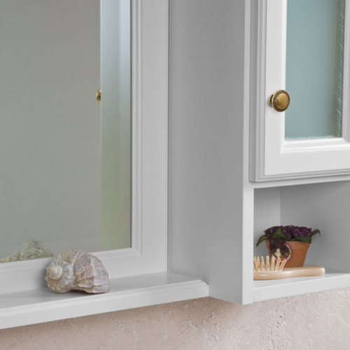 Шкаф для ванной, петли справа, цвет белый матовый, фурнитура бронза, La Beaute Michel, по запросу index_1 - фото 4