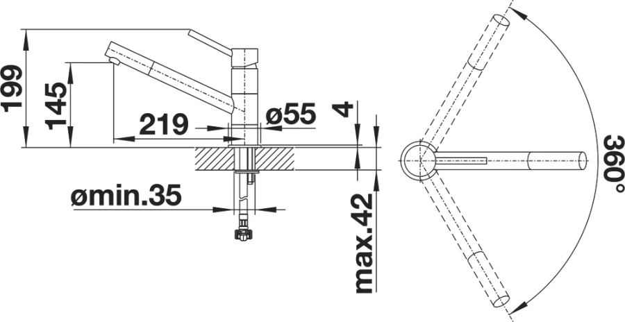 Смеситель для кухни Blanco Kano кофе - фото 2