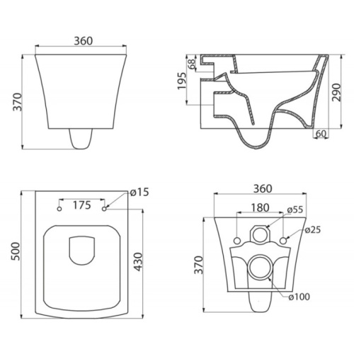 Схема, с горизонтальным, прямым выпуском, с прямым выпуском - фото 7
