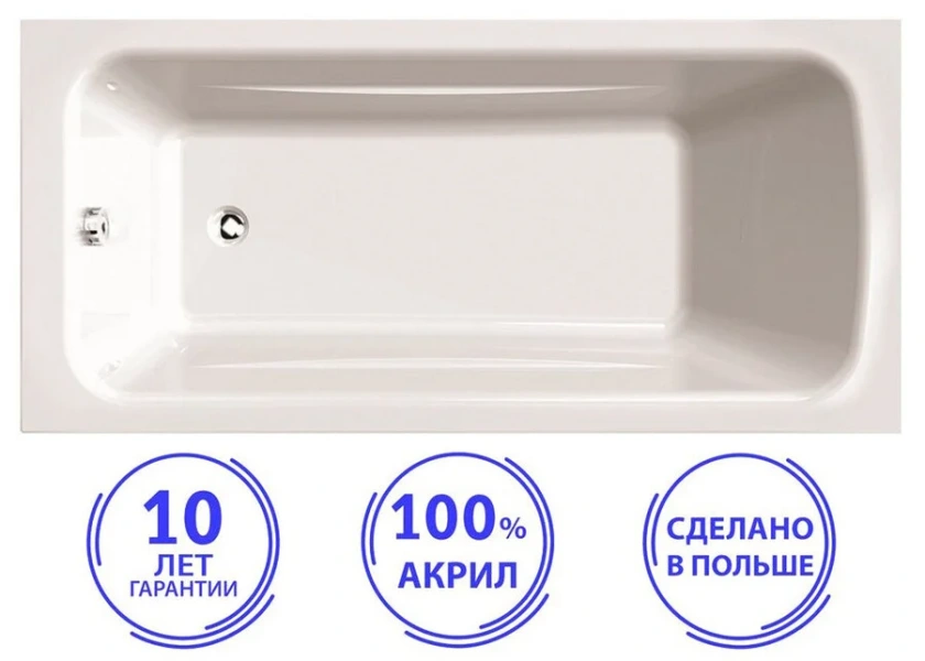 Акриловая ванна C-Bath Muse CBQ011002 180 х 70 см, белая - фото 3