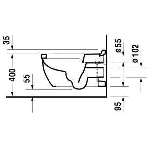 Унитаз подвесной Duravit Starck 3 2226090000, сиденье с микролифтом , с антивсплеском - фото 6