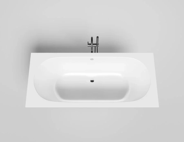 Ванна из искусственного камня Salini Ornella Axis 180x80 см S-Sense (Sapirit) матовый, современныe, hi-tech - фото 3