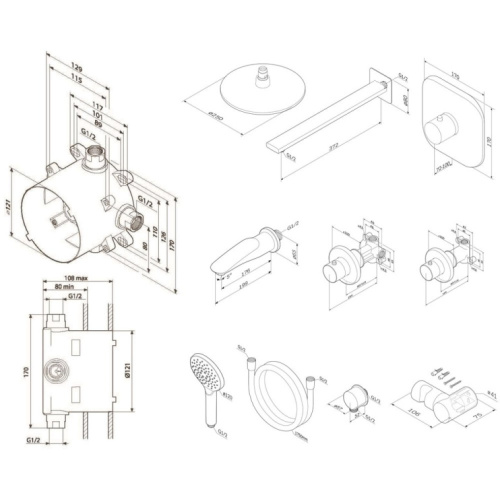 Душевой комплект Am.Pm на 3 потребителя - фото 2