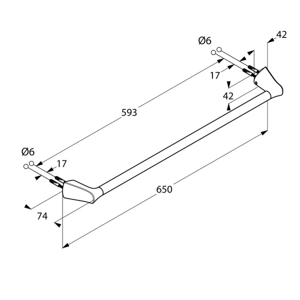 Полотенцедержатель Kludi Ambienta хром, настенные - фото 5
