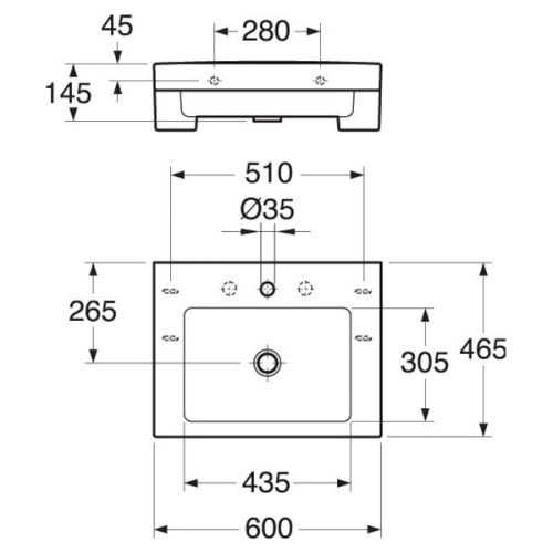 Раковина без смесителя Gustavsberg Artic GB1146000101 60х46.5х15 см - фото 3