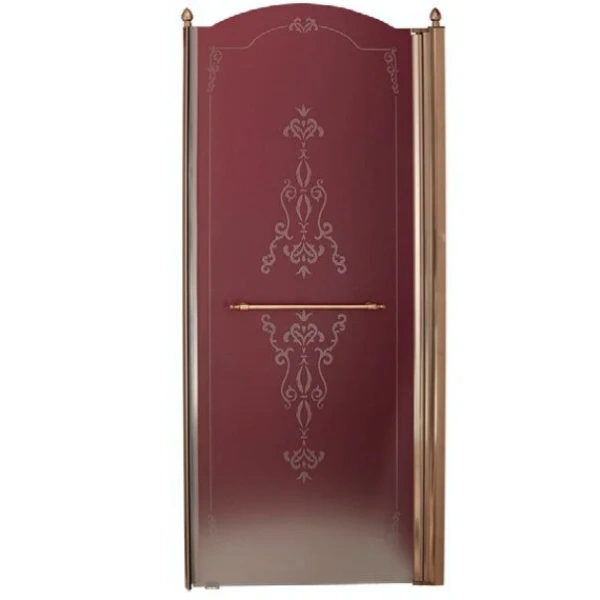 Душевая дверь в нишу Migliore Diadema 80 см профиль хром стекло прозрачное декорированное левая - фото 4