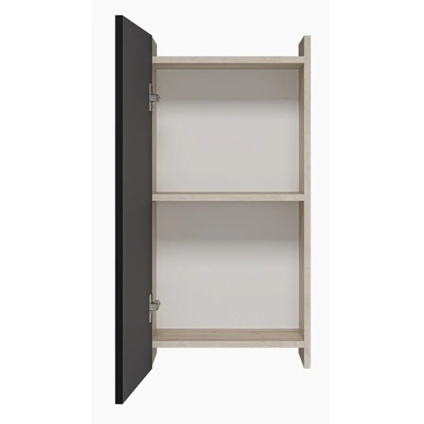 Шкаф подвесной Misty Поло 40 см антрацит/дуб Галифакс белый, 40 см - фото 3