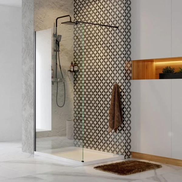 Душевая перегородка WasserKRAFT Abens 120 см профиль черный - фото 3